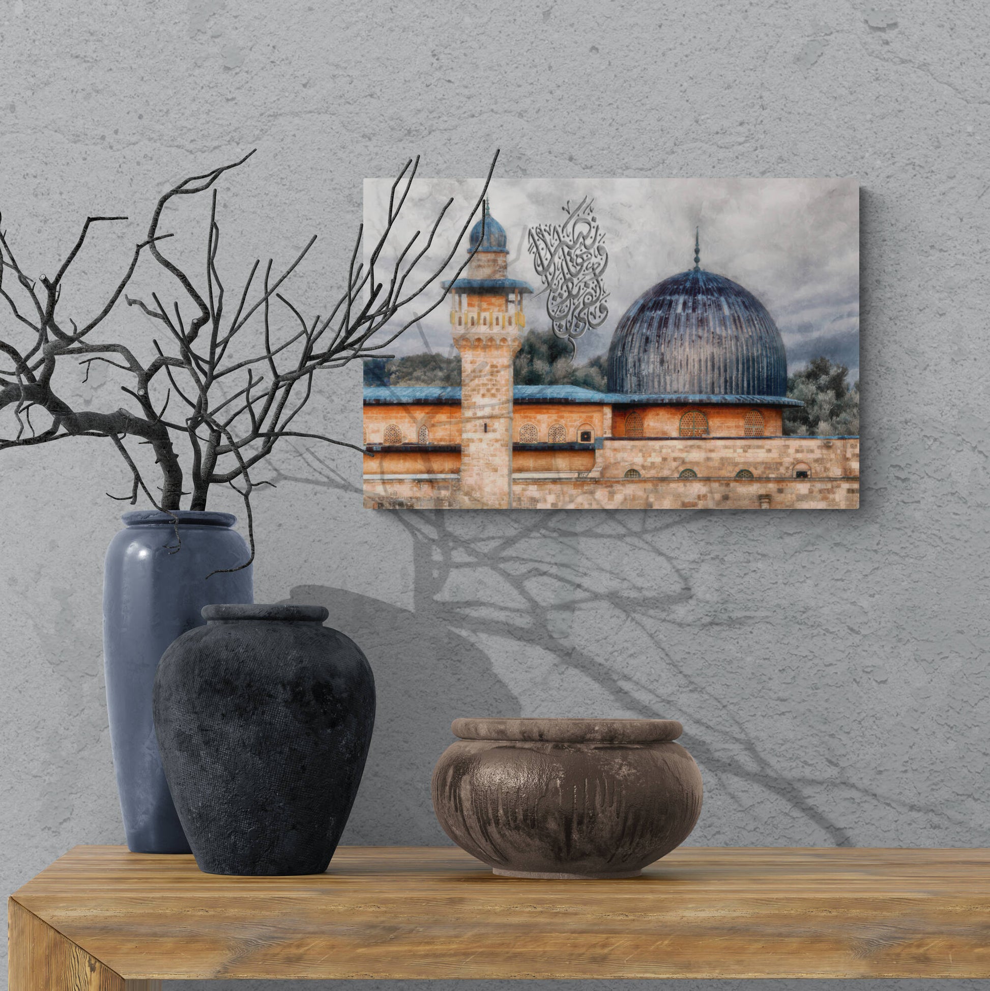 Jerusalem Al Aqsa Mosque Painting: Spiritual Canvas Art