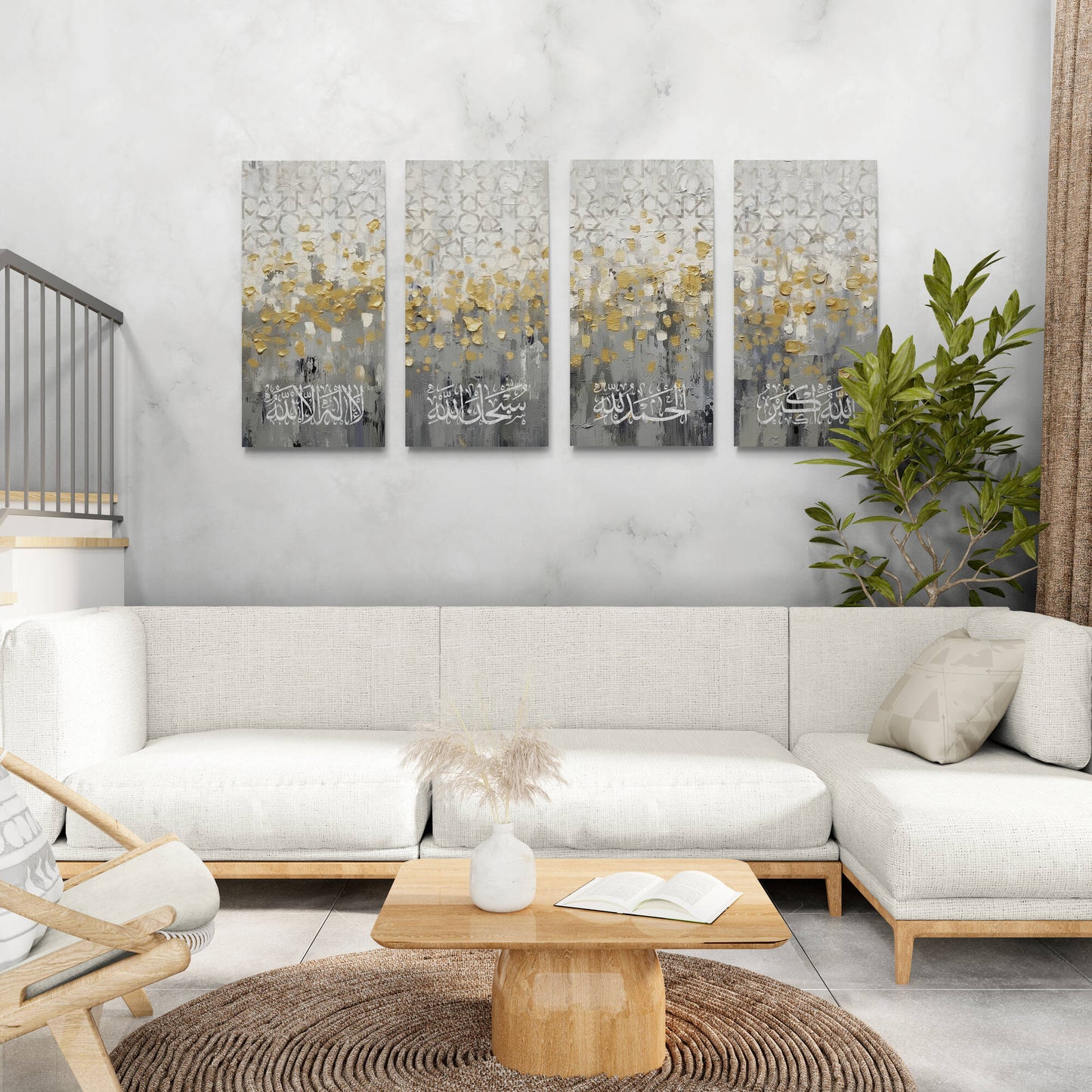 Modern Islamic Artwork from Arab Canvas showcasing the blending of contemporary art with Islamic tradition through original Arabic calligraphy.