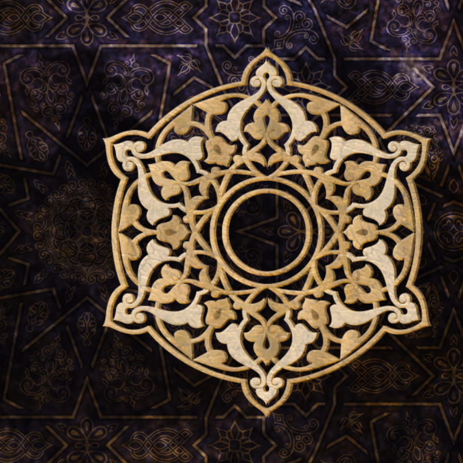 Alhamdulillahi Rabbil Aalameen-Modern Islamic Calligraphy-Purple and Brown-Giclée Fine Art Print