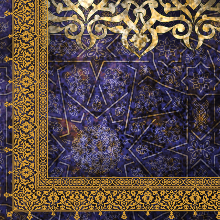 Alhamdulillahi Rabbil Aalameen-Modern Islamic Calligraphy-Purple and Brown-Giclée Fine Art Print