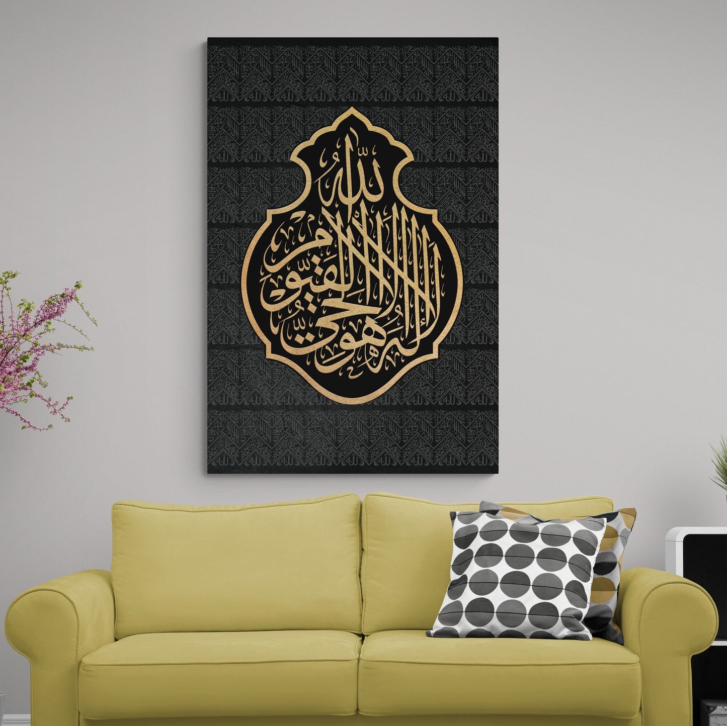 Ayat ul Kursi-Kiswah of Kaaba-Traditional Islamic Art-Giclée Fine Art Print