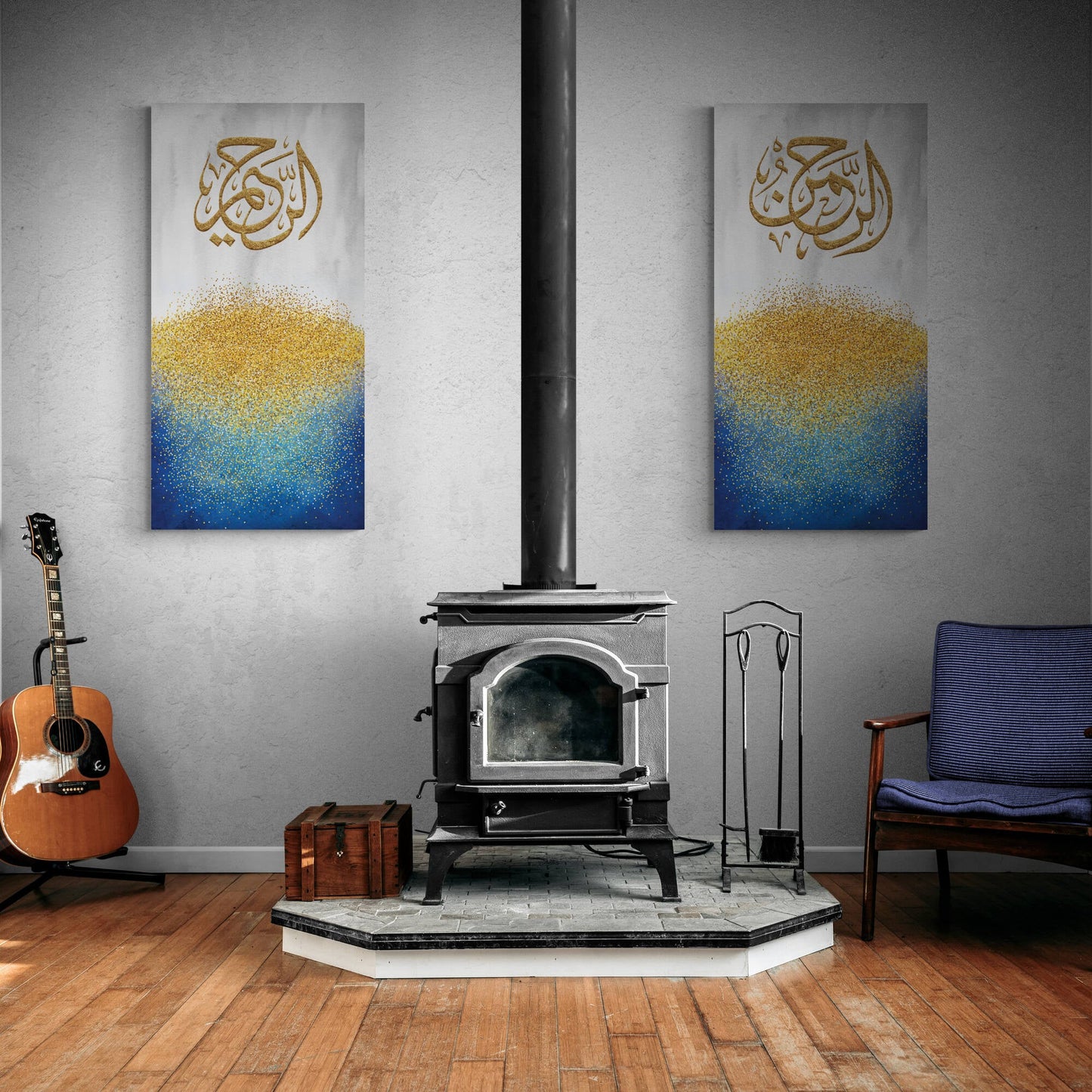 Ar Rahman Ar Raheem-Abstract Islamic Art-Thuluth-Giclée Fine Art Print