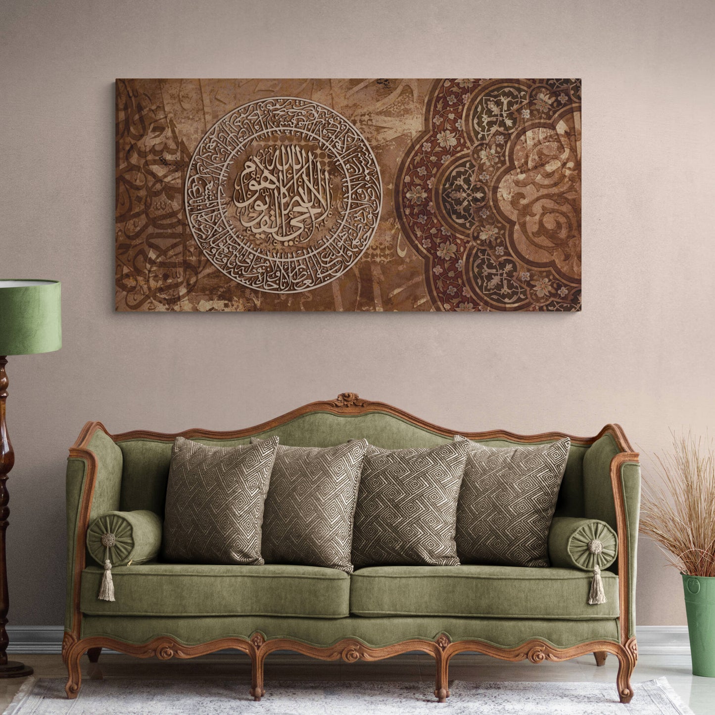AYATUL KURSI-Traditional Islamic Wall Art-Throne Verse-Thuluth-Giclée Fine Art Print
