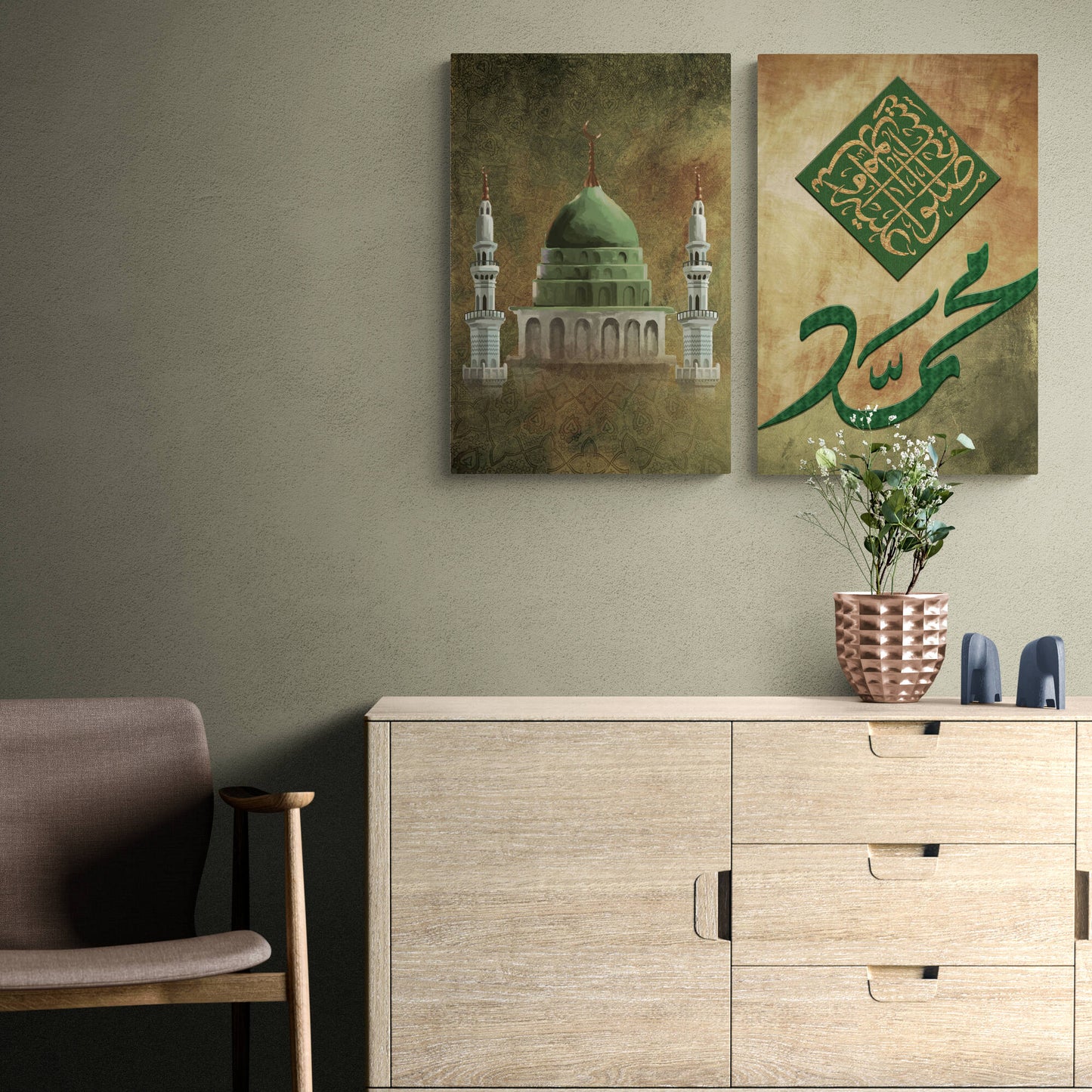 Masjid un Nabawi-Digitally Painted Islamic Wall Art-Giclée Fine Art Print