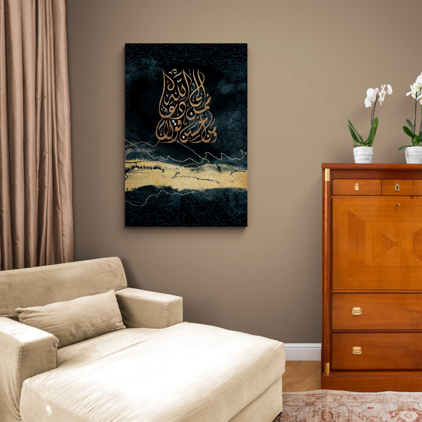 Ahsano Qawlan-Modern Islamic Home Decor-Diwani-Giclée Fine Art Print
