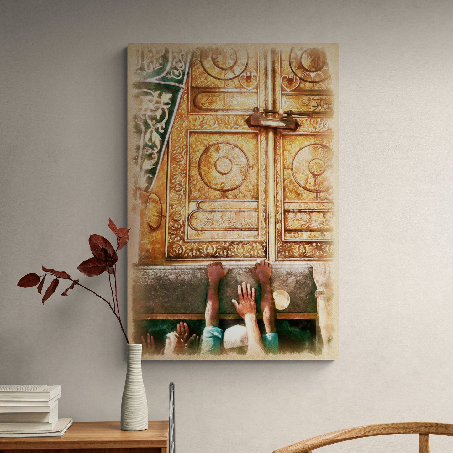 ISLAMIC DECOR-KAABA-Digital Painting Islamic Art-Fine Art Print