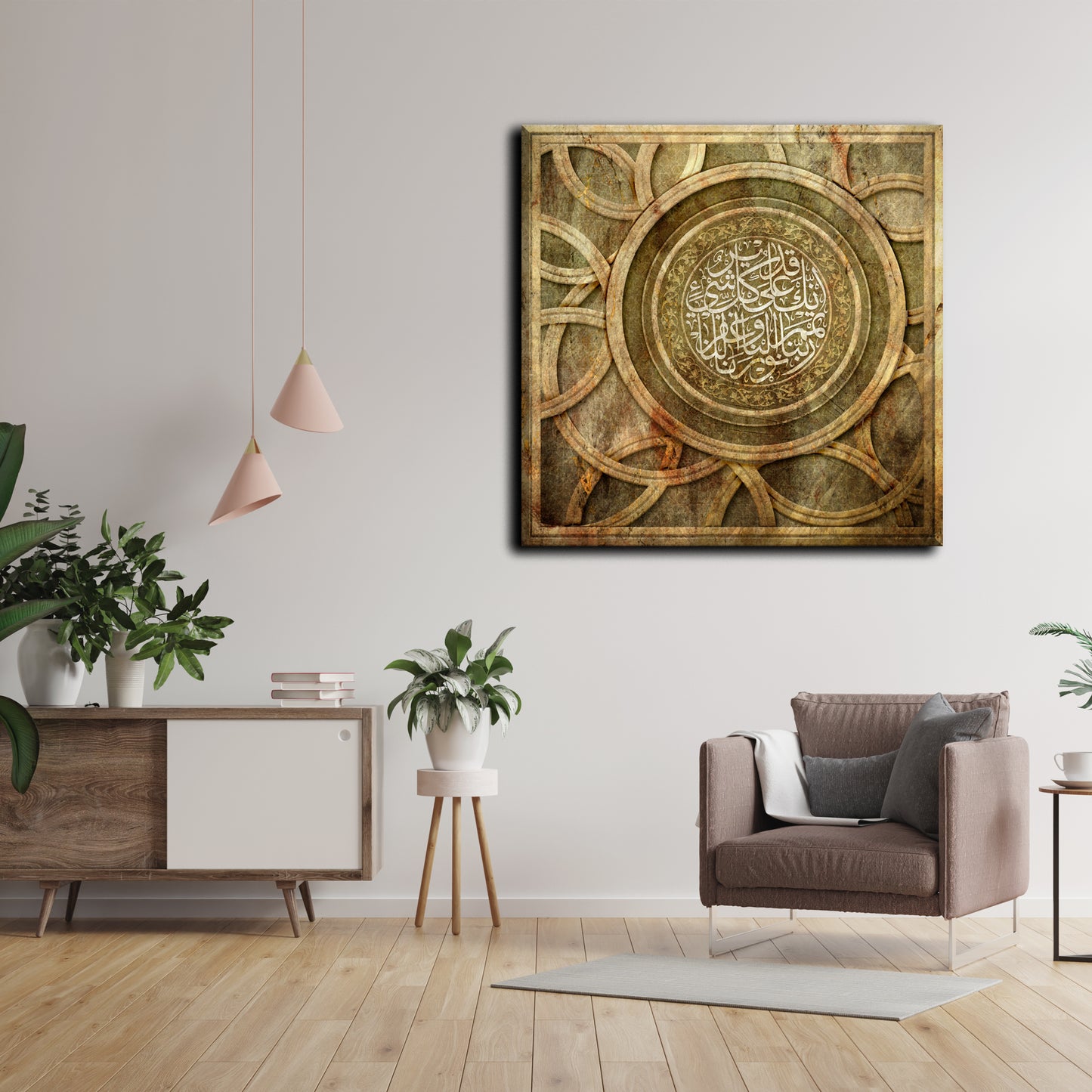 Rabbana Noor Ayat - Tradional ISLAMIC WALL ART - Thuluth - Giclée Fine Art Print
