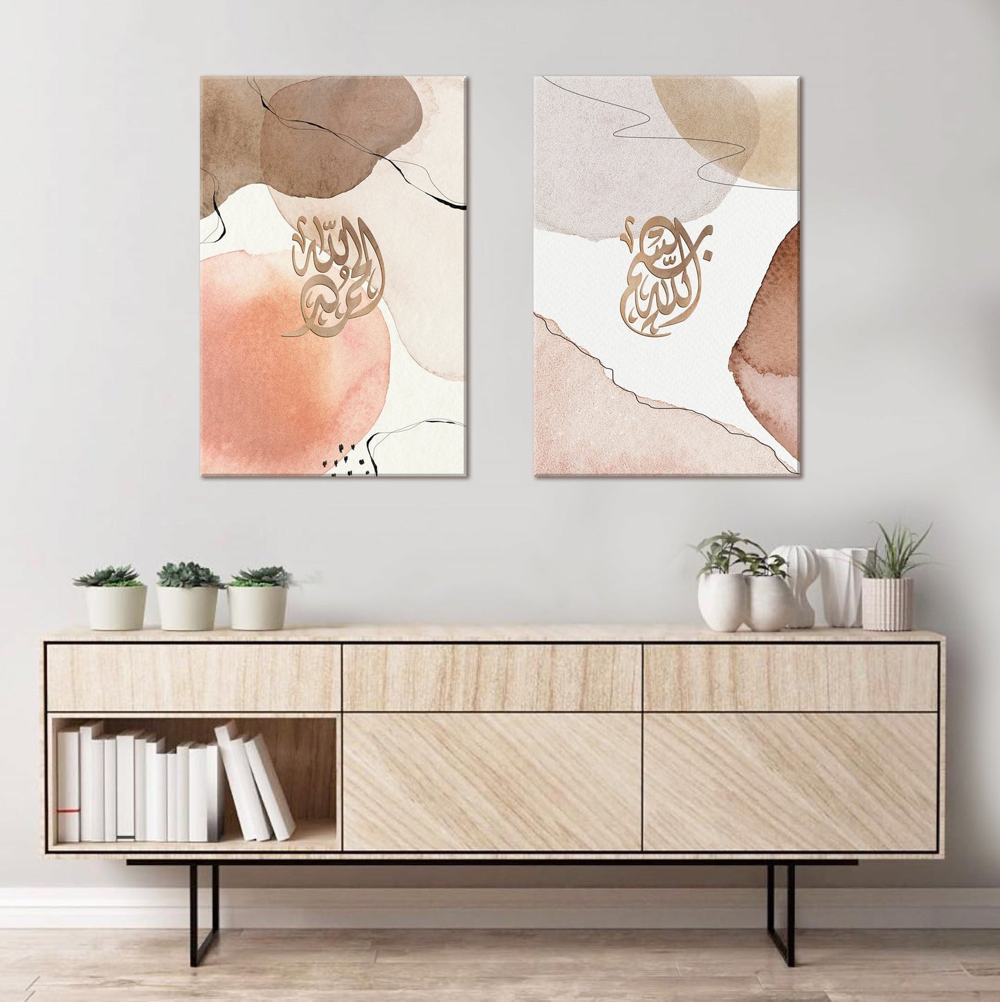 Islamic Wall Art Modern-Bismillah-Alhamdulillah-Diwani-Giclée Fine Art Print - arabcanvasstore