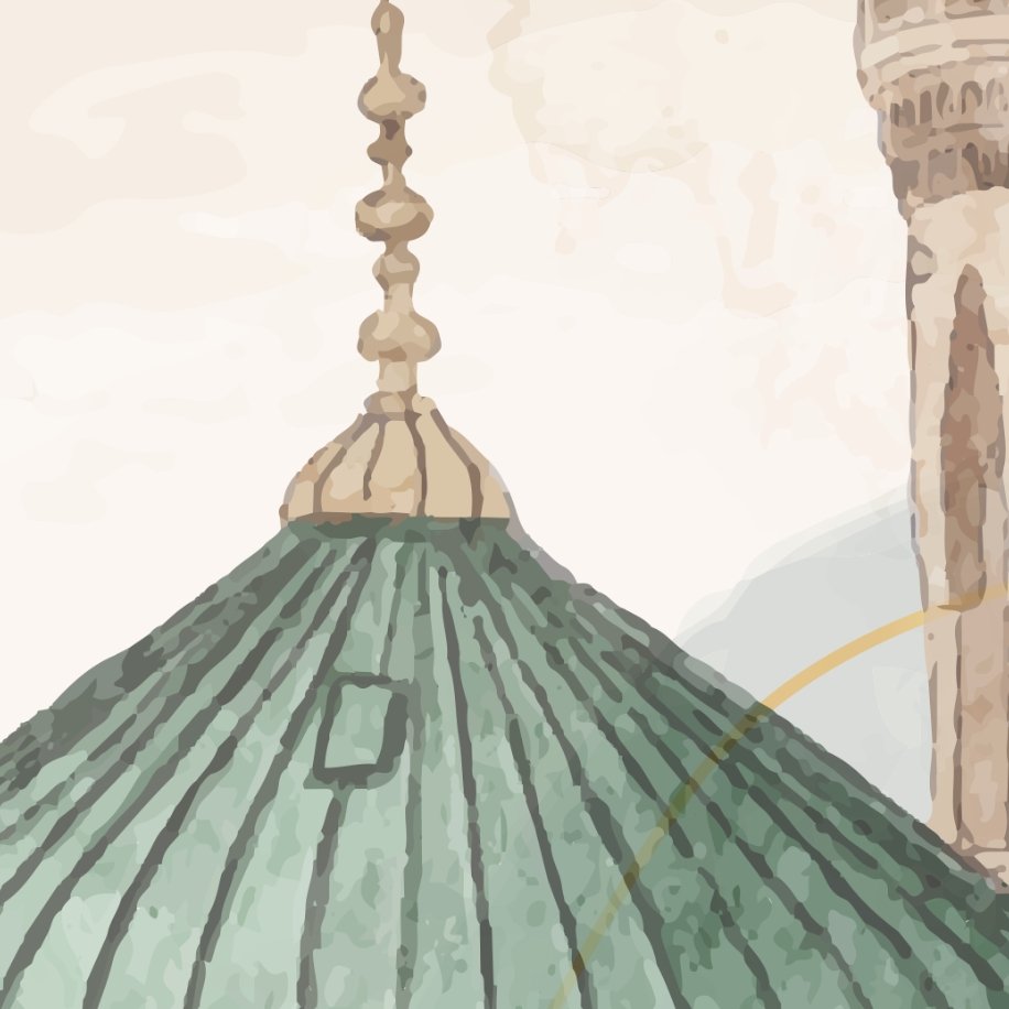 Masjid un Nabawi Abstact Islamic Art - Arab Canvas