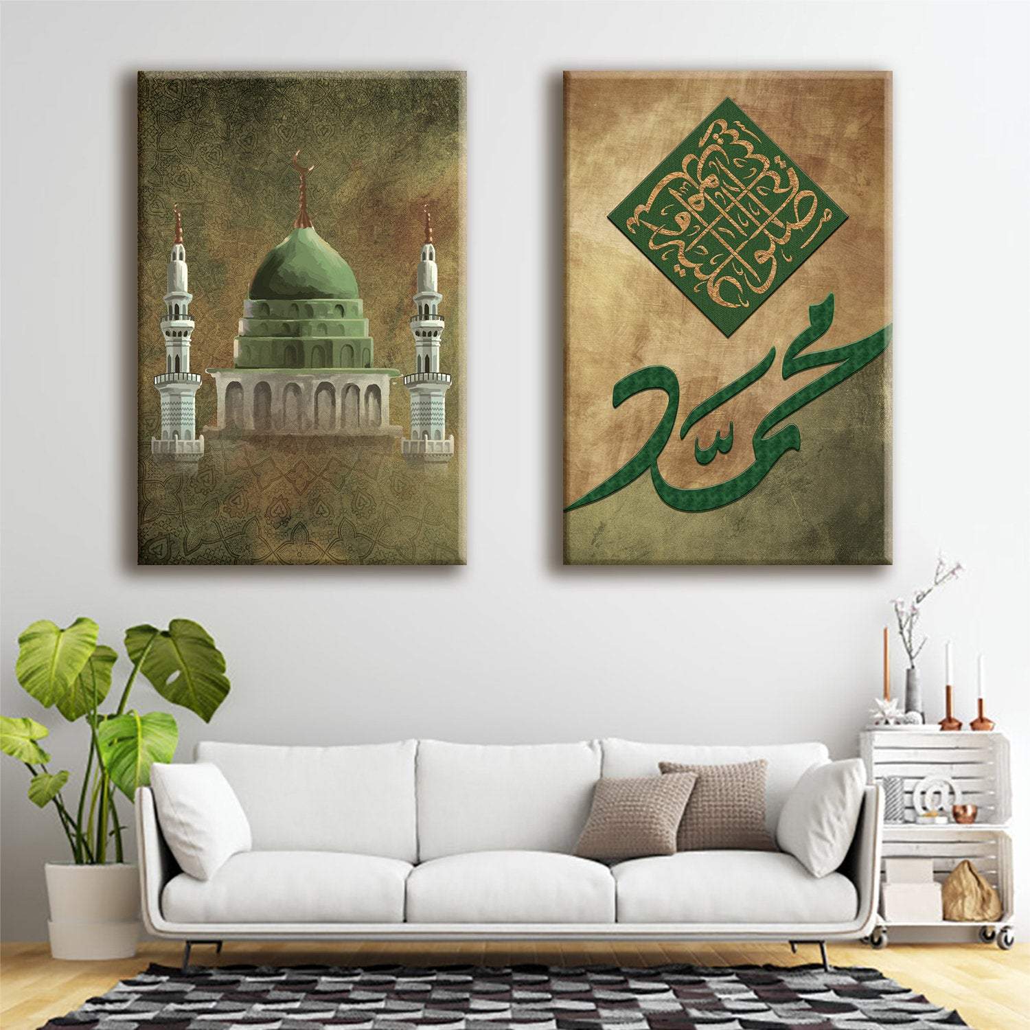 Masjid un Nabawi-Digitally Painted Islamic Wall Art-Giclée Fine Art Print - arabcanvasstore