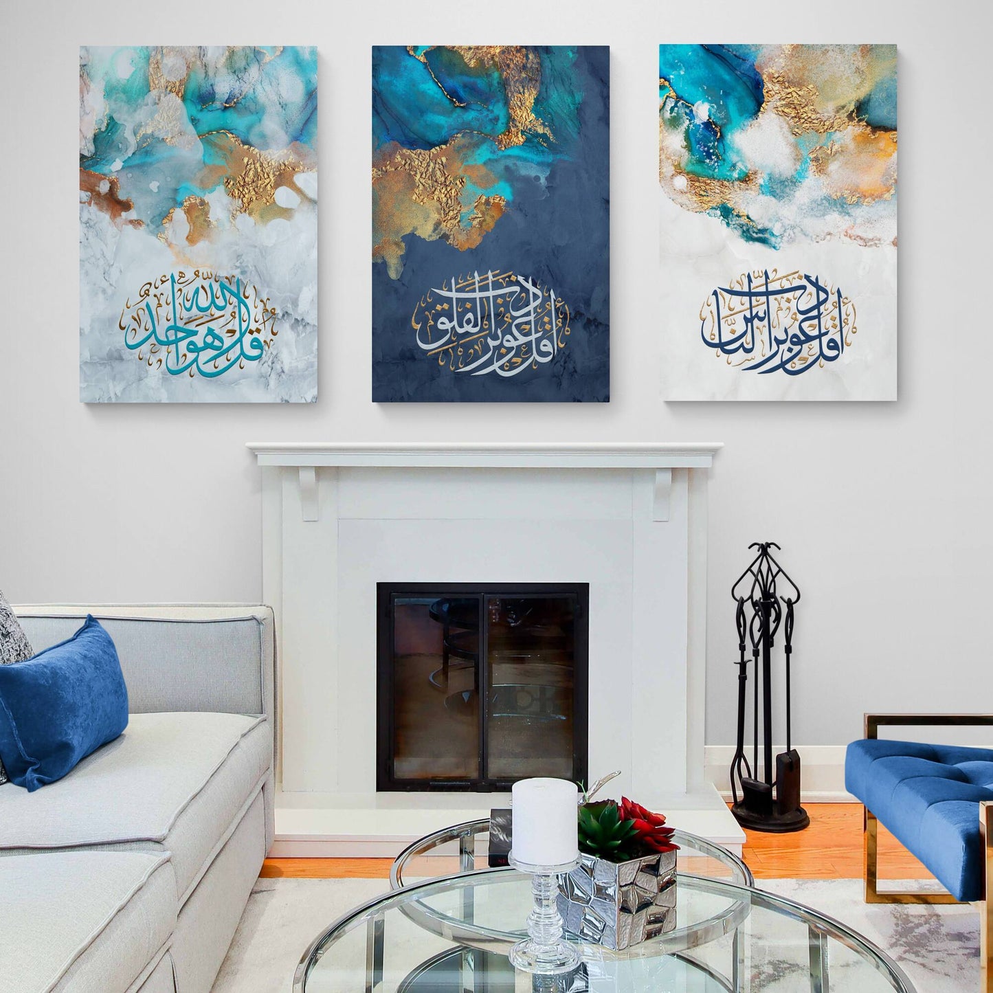 3 Quls-Modern Islamic Home Decor-Thuluth-Giclée Fine Art Print - Arab Canvas