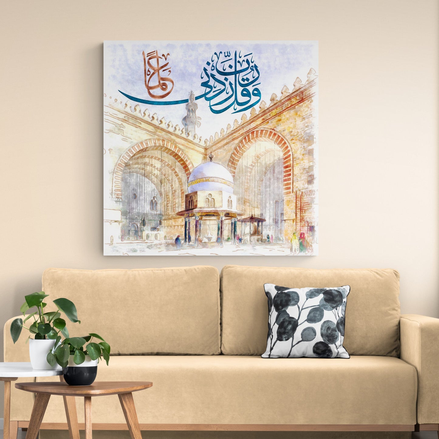 Sultan Hassan Mosque-Islamic Home Decor-Thuluth-Naskh-Giclée Fine Art Print