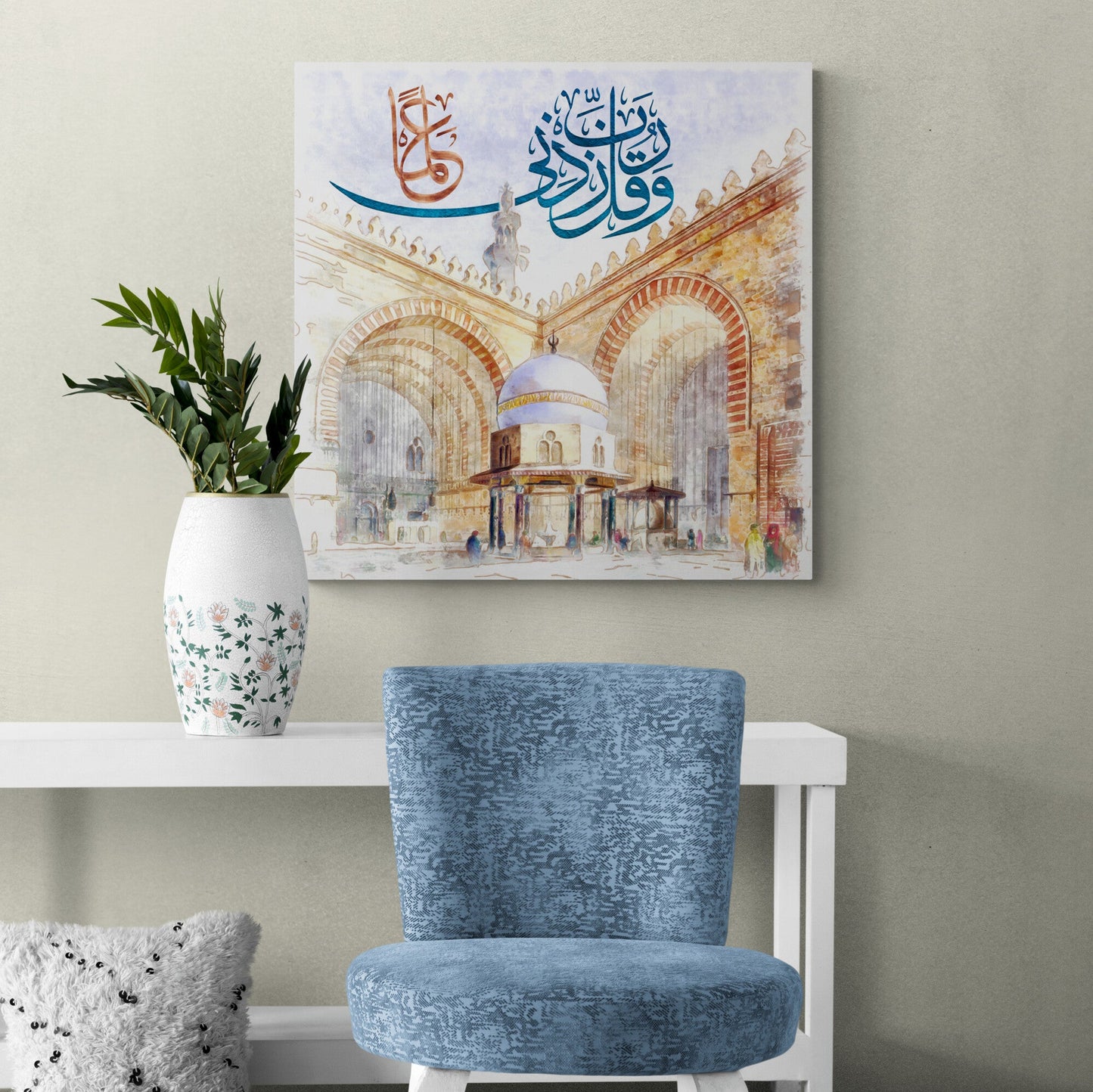 Sultan Hassan Mosque-Islamic Home Decor-Thuluth-Naskh-Giclée Fine Art Print