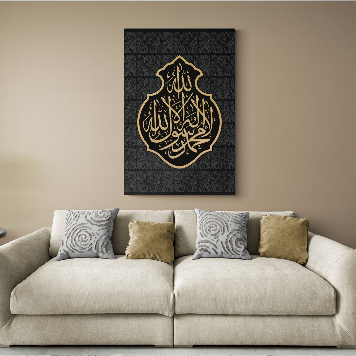 Kalima tus Shahada-Holy kaaba-Traditional Islamic Art-Giclée Fine Art Print