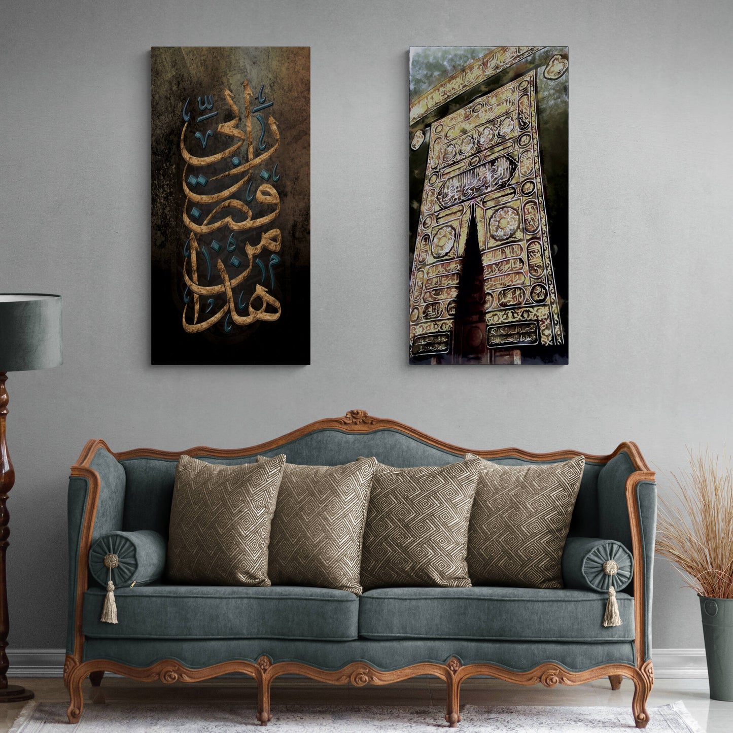 Kaaba-Digitally Painted Islamic Wall Art-Thuluth-Giclée Fine Art Print