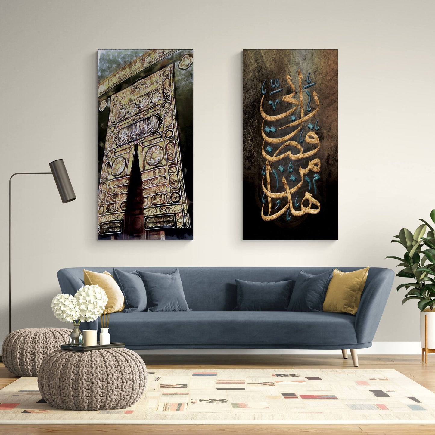 Kaaba-Digitally Painted Islamic Wall Art-Thuluth-Giclée Fine Art Print