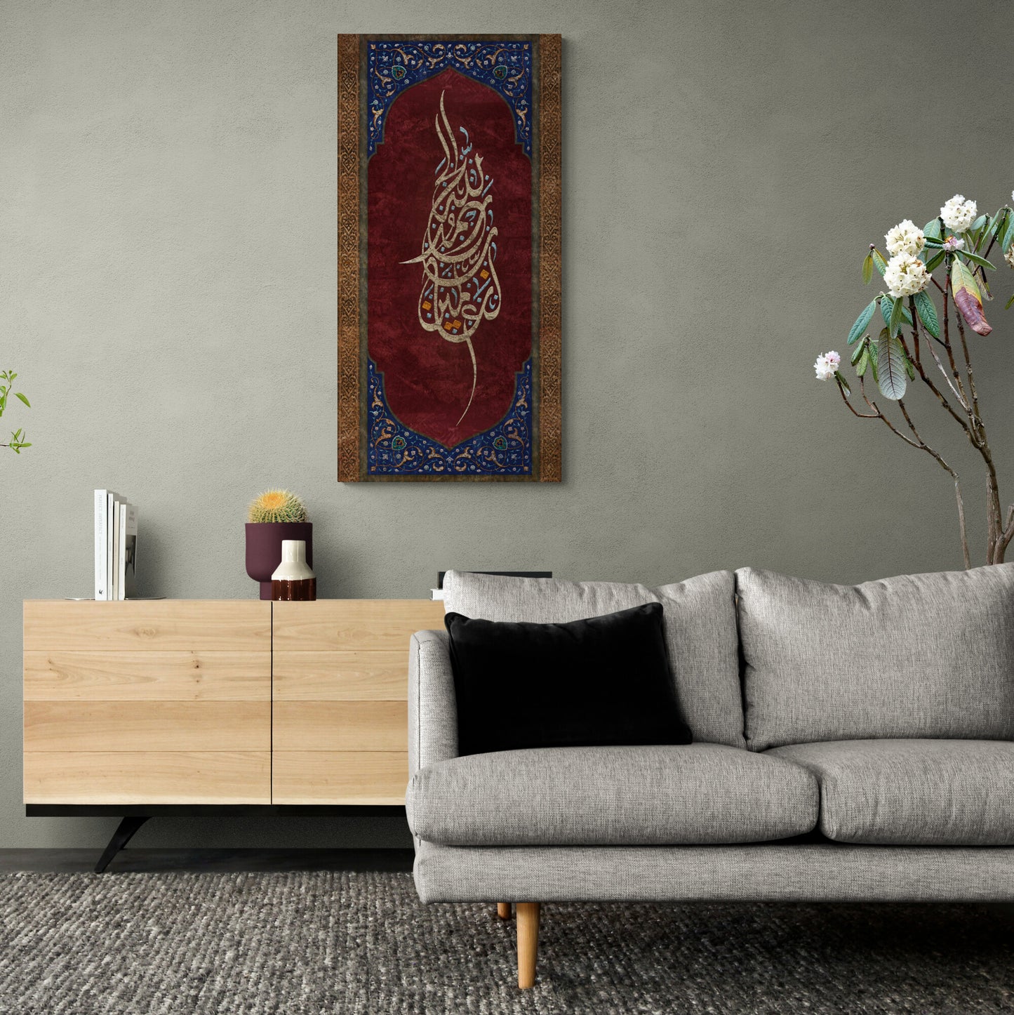 MODERN ISLAMIC ART-Alahamdulillah-Diwani-Giclée Fine Art Print