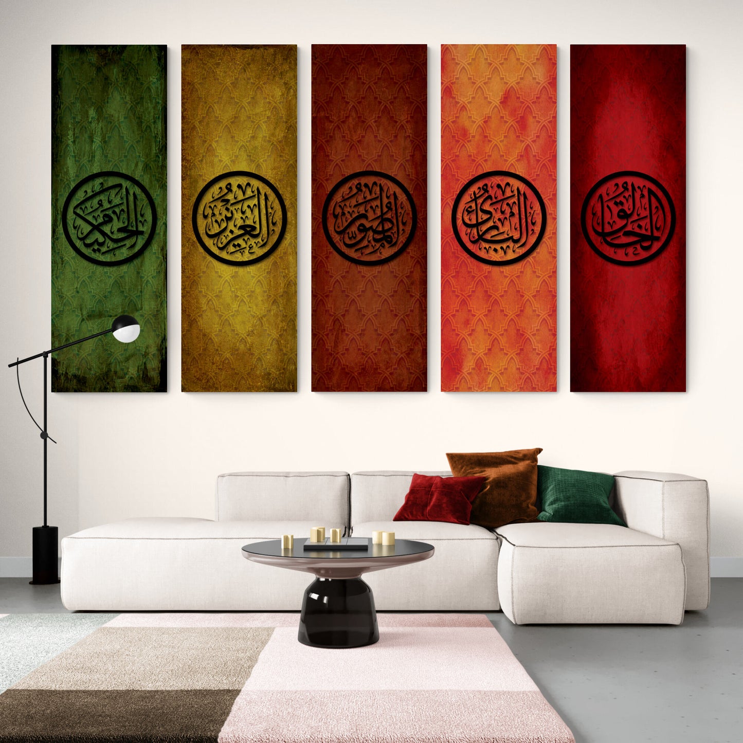 Asmaullah-Names of Allah-Modern Islamic Home Decor-Thuluth-Giclée Fine Art Print