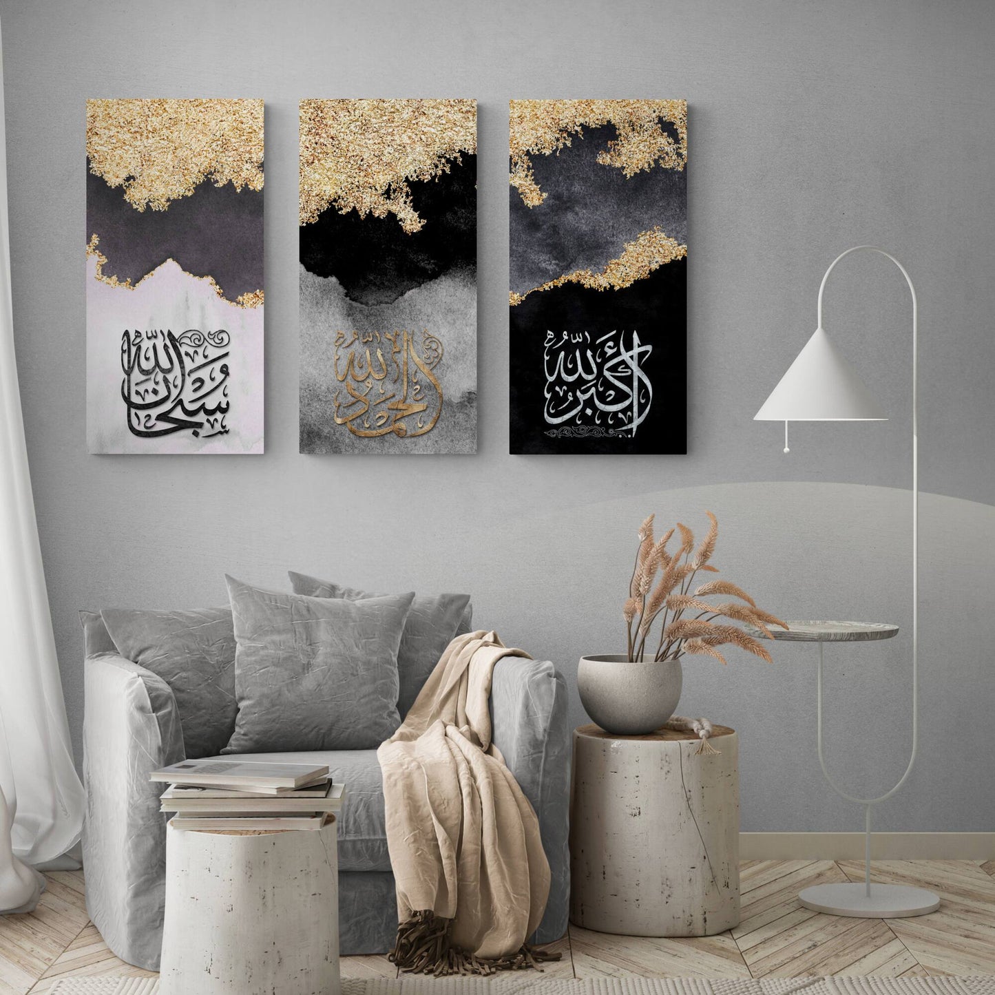 Abstract Islamic Wall Art-Dhikr(Zikr)-Tasbeeh-Thuluth-Giclée Fine Art Print - Arab Canvas