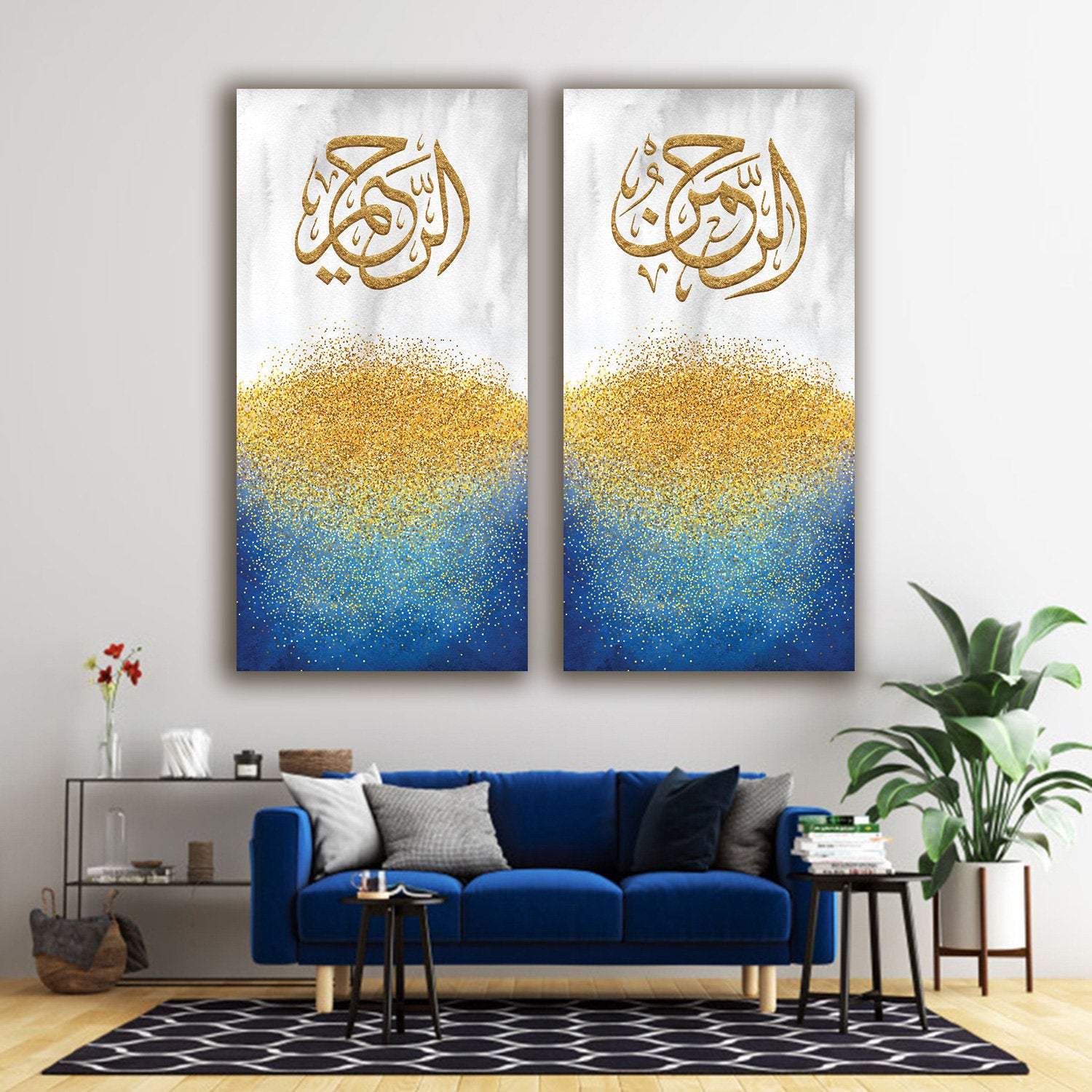 Ar Rahman Ar Raheem-Abstract Islamic Art-Thuluth-Giclée Fine Art Print - arabcanvasstore