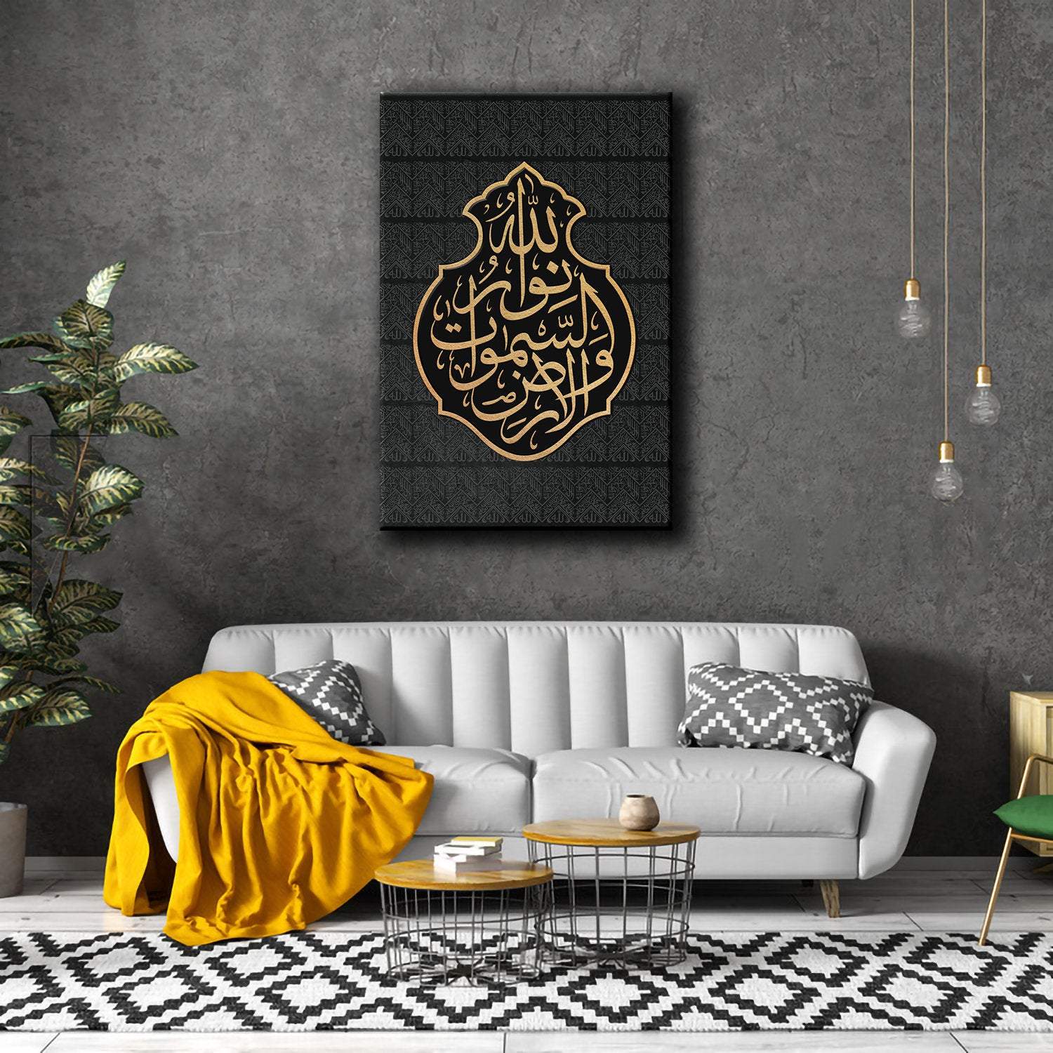 Ayat un Noor-Kiswah of Kaaba-Traditional Islamic Art-Giclée Fine Art Print - arabcanvasstore