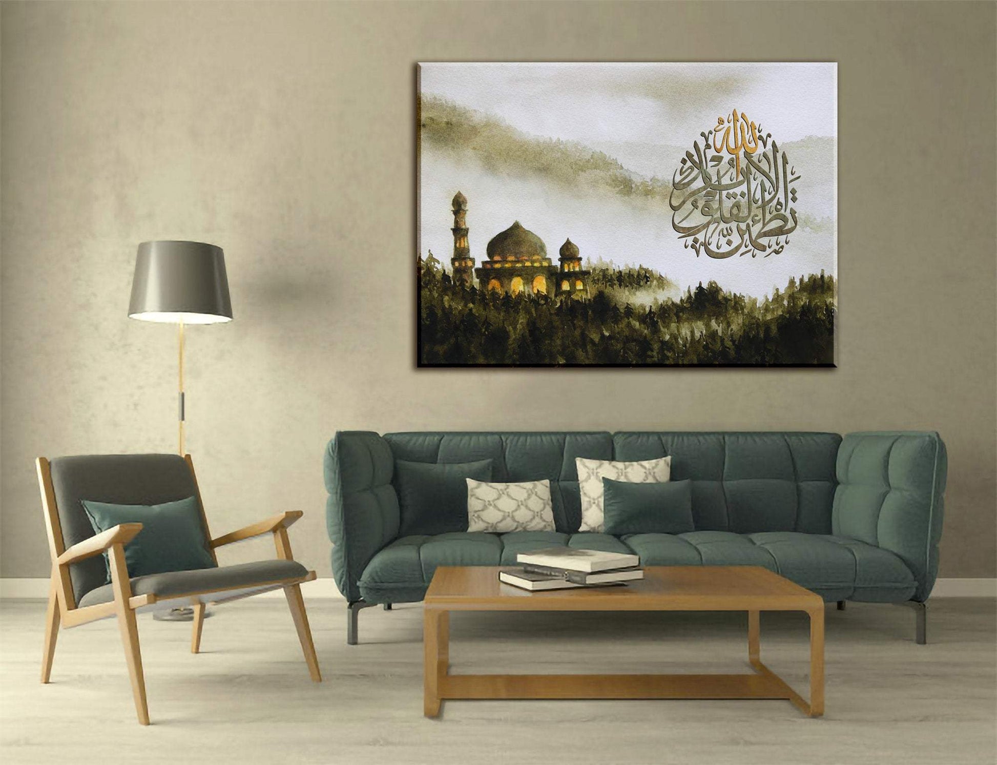 Islamic Wall Art-Peace of Mind-Thuluth-Giclée Fine Art Print - arabcanvasstore