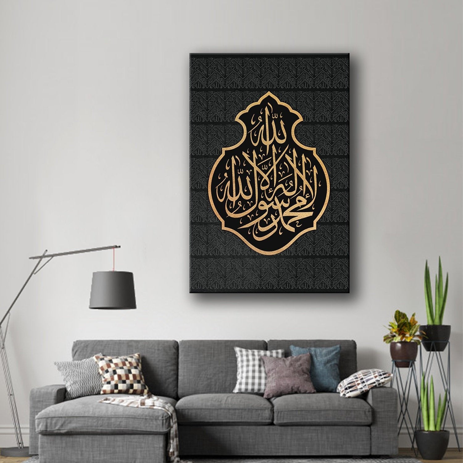 Kalima tus Shahada-Holy kaaba-Traditional Islamic Art-Giclée Fine Art Print - arabcanvasstore